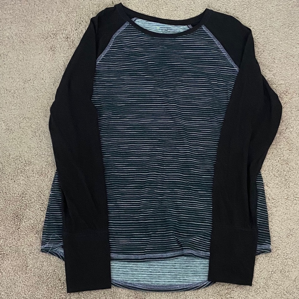 Black & Gray Long Sleeve Top